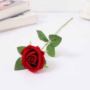 Singola flanella rosa di vendita calda fornitore di fiori artificiali tavola di nozze Set Rose - Product Image 3