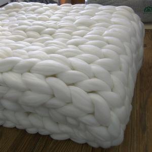 Giá bán buôn Trung Quốc nhà máy mới 66S Handmade dệt kim Chunky Merino len chăn - Product Image 3
