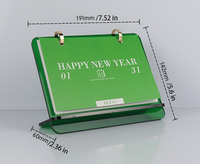 Calendrier de bureau en acrylique, nouveaux petits ornements, style créatif haut de gamme, minimaliste, moderne, recyclable, en pâte chimique, commande personnalisée
