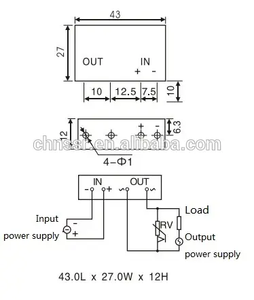 PCB gắn kết loại DC 3-32V để AC 240V 5A chuyển tiếp trạng thái rắn - Product Image 3