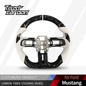 Nuevo Diseño para <span class=keywords><strong>Ford</strong></span> <span class=keywords><strong>Mustang</strong></span> S550 2015-2023 <span class=keywords><strong>GT</strong></span> <span class=keywords><strong>350</strong></span> GT500 <span class=keywords><strong>Shelby</strong></span> Mach 1, Volante Personalizado de Fibra de Carbono Forjado con Calefacción - Product Image 2