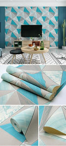 Carta da parati moderna 10M 3D in rilievo carta da parati in pelle scamosciata decorazione da parete velluto <span class=keywords><strong>bordi</strong></span> carta da parati metallica - Product Image 5