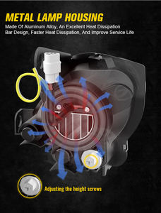 Accesorios para ATV/UTV Yamaha <span class=keywords><strong>Raptor</strong></span> <span class=keywords><strong>700</strong></span> YFZ 450 450R Faro Delantero Halo <span class=keywords><strong>Blanco</strong></span> 32W Luces LED de Luz Alta/Baja - Product Image 6