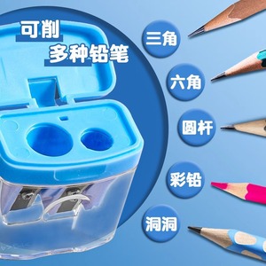 Taille-crayon manuel Deli à double trou 12 mm 8 mm pour crayons épais et fins, usage scolaire - Product Image 4