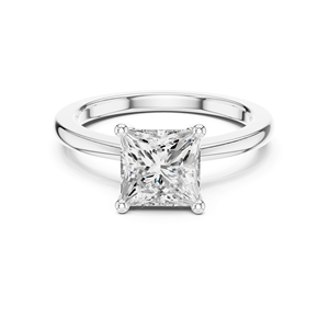 Superbe Bague Solitaire Princesse Classique avec Diamant de Laboratoire et Halo, 1,5 Carat, Certifié IGI, en Argent Sterling 925, pour Mariage et Fêtes - Product Image 3