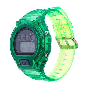 ONTHEELEVEL, reloj de resina transparente colorido, pulsera de banda con bisel, accesorios para hombre y mujer, 900, de colores - Product Image 5