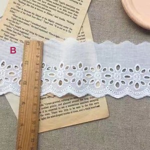 <span class=keywords><strong>Accessori</strong></span> per Orlo di Gonna Lolita in Cotone con Ricamo Floreale Traforato 7.5-9.0 cm - Product Image 2