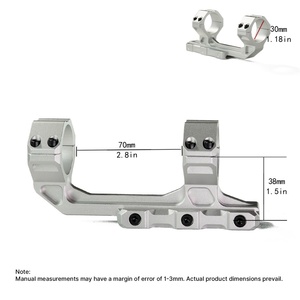 ขาตั้งกล้อง ACUMETA Bastion - ขาตั้งกล้องแบบ Cantilever สำหรับท่อขนาด 30 มม., ความสูงตรงกลาง 1.5 นิ้ว สำหรับอุปกรณ์ออปติกภายนอกอาคาร (สีเงิน) - Product Image 4