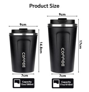 Mug isotherme en acier inoxydable à double paroi pour vin, bière et café, 380 ml, OEM/ODM, livraison directe - Product Image 2