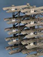 رف تخزين متعدد الطبقات قابل للتكديس من ABS Modular Diecast 3D لعرض وتخزين السيارات الصغيرة المصغرة