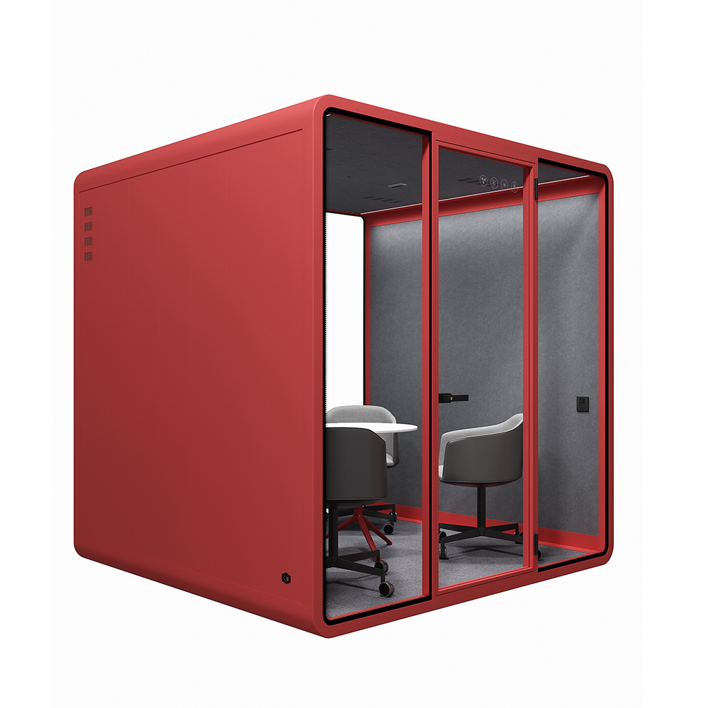 Modern Soundproof Booth Movable Soundproof Booth Portable Acoustic Office Pods Large Private Meeting Pod