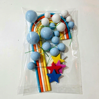 Offre Spéciale : Lot de 26 décorations de gâteau écologiques réutilisables en mousse souple (balles, étoiles, arc-en-ciel) pour anniversaires, baby showers et mariages