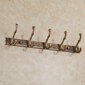 Crochets muraux Saint Ruijia en aluminium spatial, 5 crochets, pour salle de bain, cuisine, porte-manteau, accessoires de montage - Product Image 2