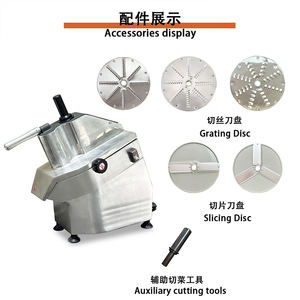 Máquina Cortadora de Verduras Multifunción Comercial Automática de Alto Rendimiento con 5 Cuchillas y Motor para Rebanar Queso y Cortar Fruta - Product Image 4