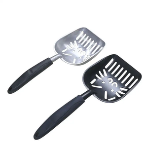 Pala para arena para gatos de acero inoxidable al por mayor, nuevo diseño, portátil, integrado, para limpieza de mascotas - Product Image 3