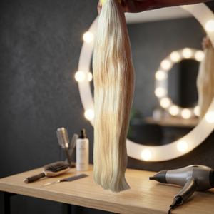 Cheveux humains indiens Remy en vrac, double trame machine, pointes pleines, noir naturel, double tirage - Product Image 2