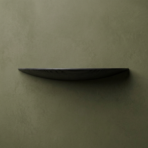 Étagère murale en bois moderne, présentoir décoratif incurvé à un seul niveau pour la maison, la salle de bain et l'affichage de livres - Product Image 3