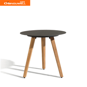 Outdoor <strong>Teak</strong> Wood Square <strong>Table</strong> with Garden Rope Chairs for Apartment Villa Courtyard Park &amp; Patio Use - Product Image 4