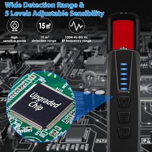 Détecteur S500 anti-écoute, anti-pistage GPS, anti-caméra cachée et anti-écoute clandestine, détecteur de signal sans fil portable - Product Image 2