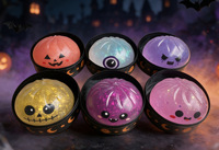 Jouet sensoriel anti-stress et anxiété en forme de pain Bao scintillant à remontée lente pour Halloween