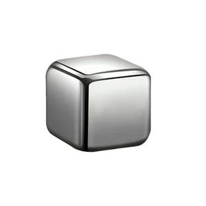 Cubitos de hielo de acero inoxidable con pinzas para hielo, 6 uds., enfriamiento de whisky, rocas, bebidas, licor de Vodka, vino, cubo de hielo reutilizable, rocas heladas de Metal - Product Image 1