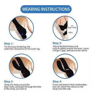 Soporte Ajustable para Rodilla de Perro, Arnés para el Cuidado de Heridas en las Patas, Neopreno Impermeable, Ligero, Protección, Alivio del Dolor, Soporte para Cojera - Product Image 6
