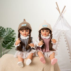 Vente chaude en gros 22 pouces <span class=keywords><strong>Reborn</strong></span> poupées Silicone nouveau-né bébé fille avec cheveux 55cm <span class=keywords><strong>Reborn</strong></span> poupées - Product Image 2