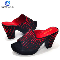 Magnifiques Sandales Sinya de Qualité Supérieure Italiennes avec Pierres à Talon Haut pour Femmes Chaussures de Mariage et de Soirée