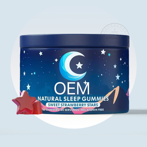 Suplemento de Bajo MOQ, Gomitas Naturales para Dormir con 5-HTP, L-Teanina, <span class=keywords><strong>Magnesio</strong></span> y Raíz de Valeriana, Suplemento para Dormir Sin Melatonina - Product Image 1