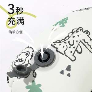 Oreiller de voyage gonflable en forme de U, motif dessin animé, 28x26x14cm, en polyester, support pour le cou, pour utilisation en avion - Product Image 4