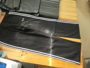 Jeans rayés pour hommes, nouveau style Harajuku, jeans droits lavés à l'eau, vêtements de travail, pantalon hip-hop pour hommes, pantalon ample - Product Image 5