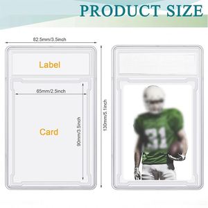 Support de carte standard en plastique 35PT léger, imprimé sérigraphié, pour cartes gradées de football, baseball, basketball, et cartes sportives Pokémon - Product Image 2