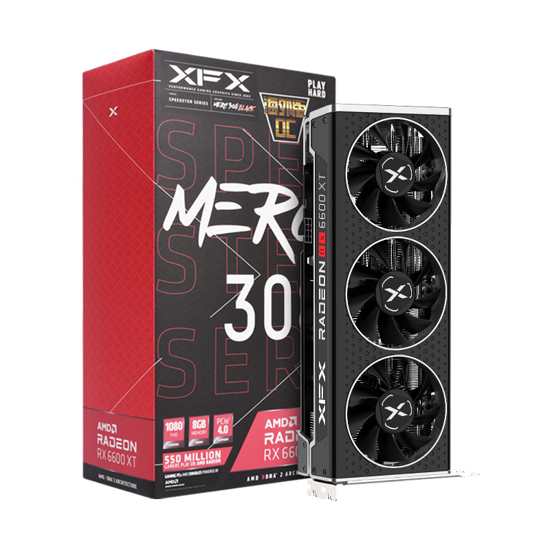 Для графической карты amd rx 6600xt xfx 2607 МГц 2048 единиц 8 Гб 16 Гб/с 128 бит, подходит для игр