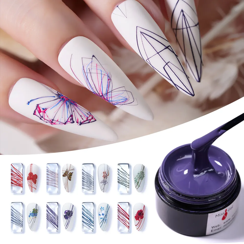 Spider Gel Paint Gel Wholesale Nails Supplies Salon UV Nail Art Painting Spider Gel