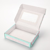 Boîte d'expédition personnalisée en PVC avec rabat supérieur pour friandises pour animaux, emballage cadeau pour boulangerie, boîte en carton ondulé avec logo