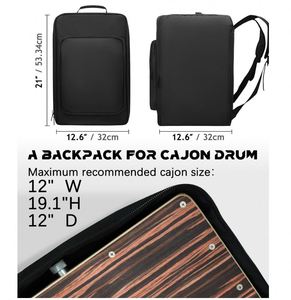 Cajon <b>Box</b> <b>Drum</b> Bag with Carry Handle and Shoulder Straps (12.6 X 21 X 12.6 Inches) - Product Image 2