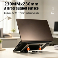 Nouveau support pour ordinateur portable en alliage d'aluminium, réglable en hauteur, pliable, avec logo OEM personnalisé, rotation à 360 degrés, pour bureau