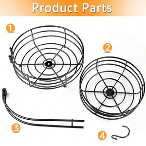 Kitchen double layer fruit <b>basket</b> restaurant snack <b>storage</b> fruit tray <b>metal</b> <b>basket</b> <b>storage</b> rack detachable fruit <b>storage</b> <b>basket</b> - Product Image 4