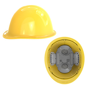 Casco de Seguridad Amarillo ABS con Sistema de Ventilación de Doble Ventilador para Uso en Obras de Construcción - Product Image 1