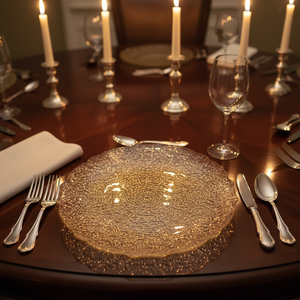 Assiettes de Présentation en Gros 13 Pouces en PP Transparent, Luxueuses, Réutilisables, Durables et Personnalisables pour Hôtels et Usage Domestique - Product Image 2