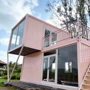 <span class=keywords><strong>Casa</strong></span> Contenedor de Dos Pisos Desmontable, Local Comercial, Tiendas Modulares Prefabricadas con Terraza, Estructura de Acero - Product Image 2