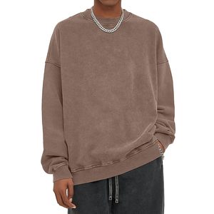 Sweats à capuche surdimensionnés vintage unisexe, sweatshirts streetwear pour couples délavés à l'acide pour hommes - Product Image 3