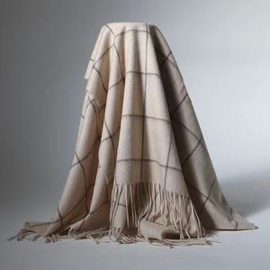 チェック柄ショールニットソフトトラベルブランケットカシミアパシュミナスカーフショール100高級ブランドデザイナー - Product Image 4