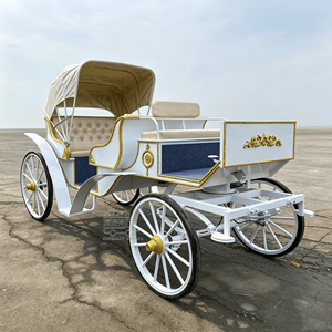 Carruaje Real de Lujo para Bodas, Carruaje Blanco Eléctrico Moderno Estilo Victoria, Carruaje de Caballos en Venta - Product Image 3