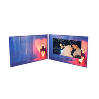 Cartes d'invitation de mariage lcd carte de vœux vidéo écran tactile livre de brochures vidéo
