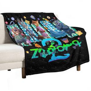 Couverture en flanelle personnalisée pour la sieste au bureau, motif lapin de dessin animé, mignonne, blanche et <span class=keywords><strong>noire</strong></span>, vente en gros - Product Image 5