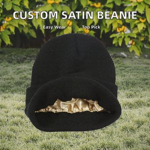 Gorro de Punto Y2K al por Mayor, MOQ Bajo, Unisex, Logotipo Personalizado, Alta Calidad, Camuflaje, Dibujos Animados, Forro de Satén - Product Image 2