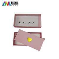 Boîtes d'emballage en carton noir, blanc, rose, or rose, personnalisées avec logo, pour cils magnétiques, vente en gros, marque privée, mode