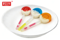Sucettes fluorescentes multicolores au goût fruité, bonbons durs en bâtonnets, bonbons fruités en bâtonnets, emballage en boîte, bonbons durs multicolores