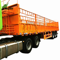 Semi-remorque à clôture haute Eleph pour le transport de porcs, bovins, ovins et bétail, capacité de 20 à 80 tonnes, taille de 20 à 53 pieds